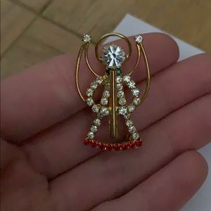 Christmas angel brooch